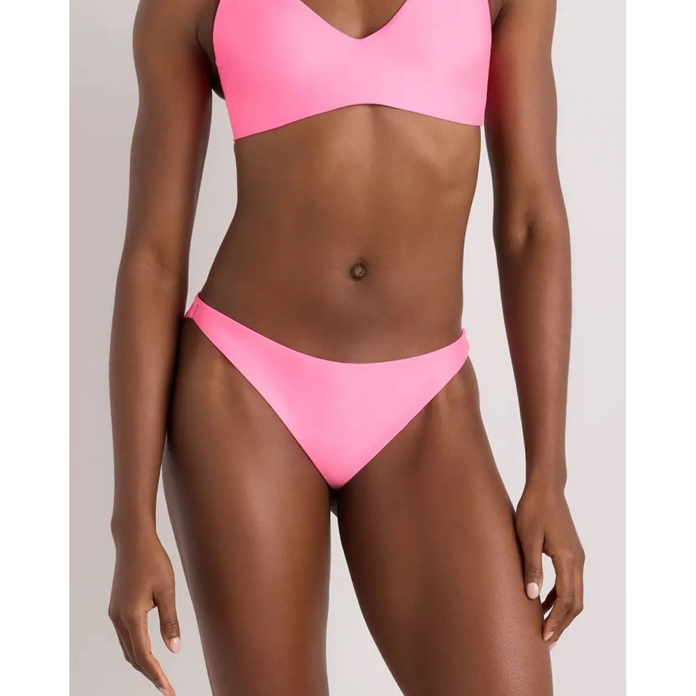 NWT Quince Bubblegum Pink Italian Low-Rise Bikini Bottom Size Medium